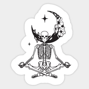 Awesome Skeleton Yoga namaste Sticker